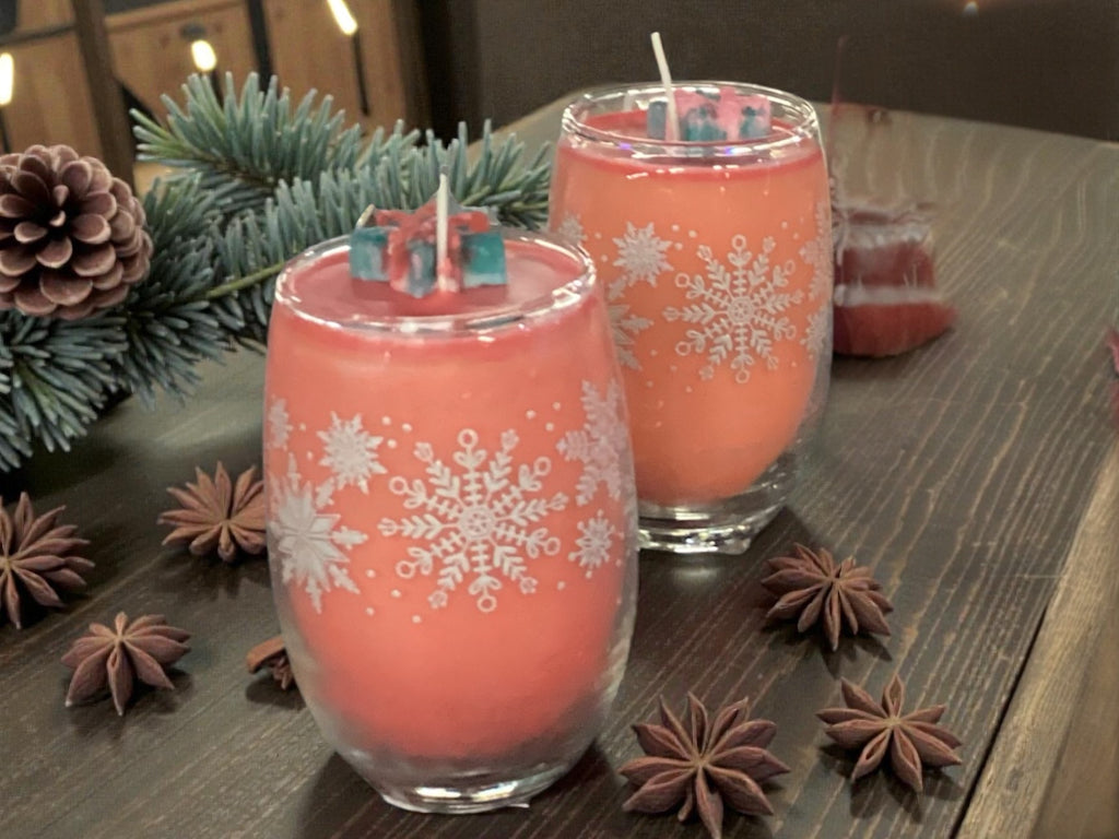 Snowflake Glass Candles