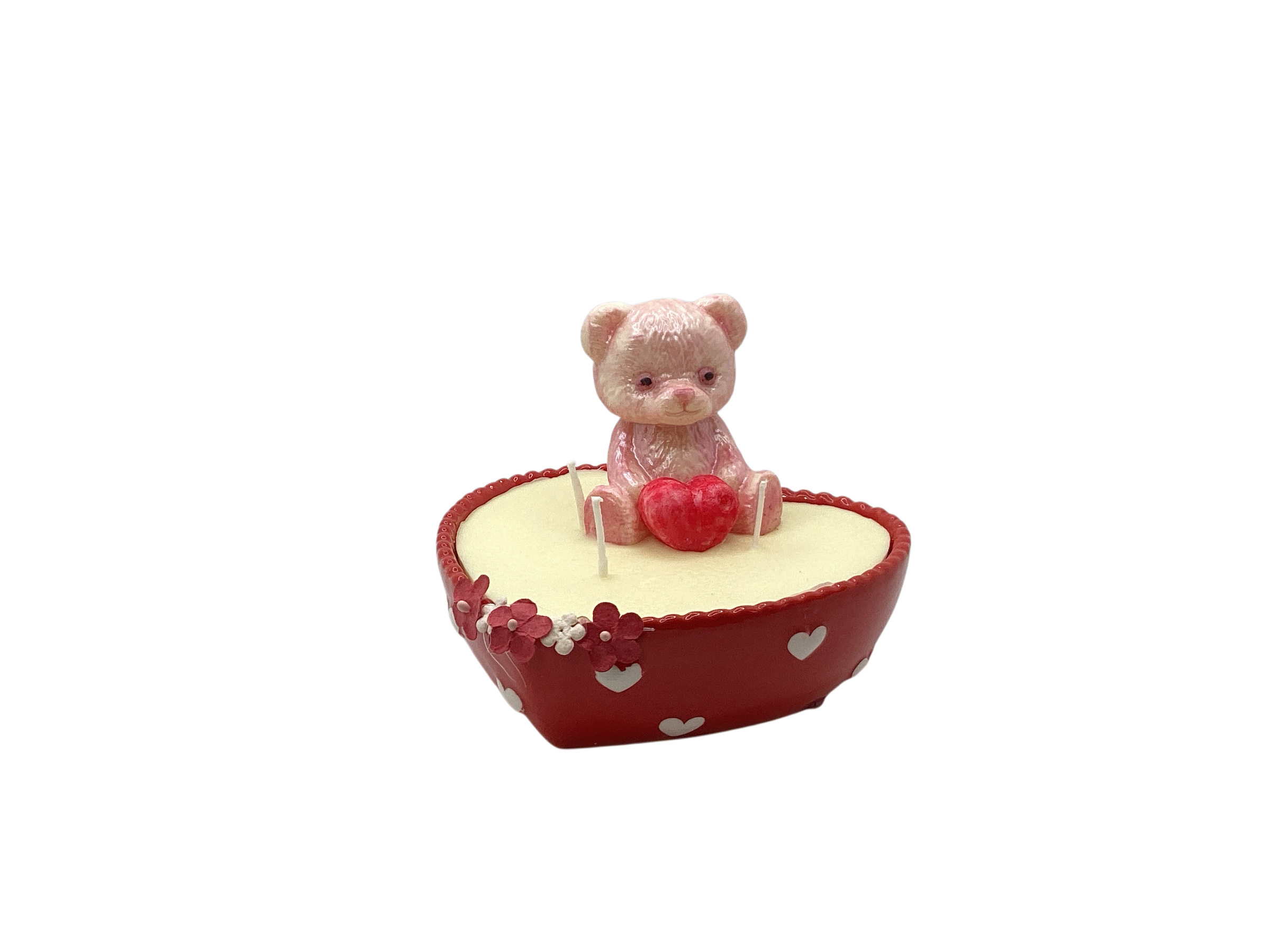 Red Heart Shape Bowl Candle