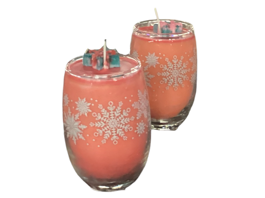 Snowflake Glass Candles