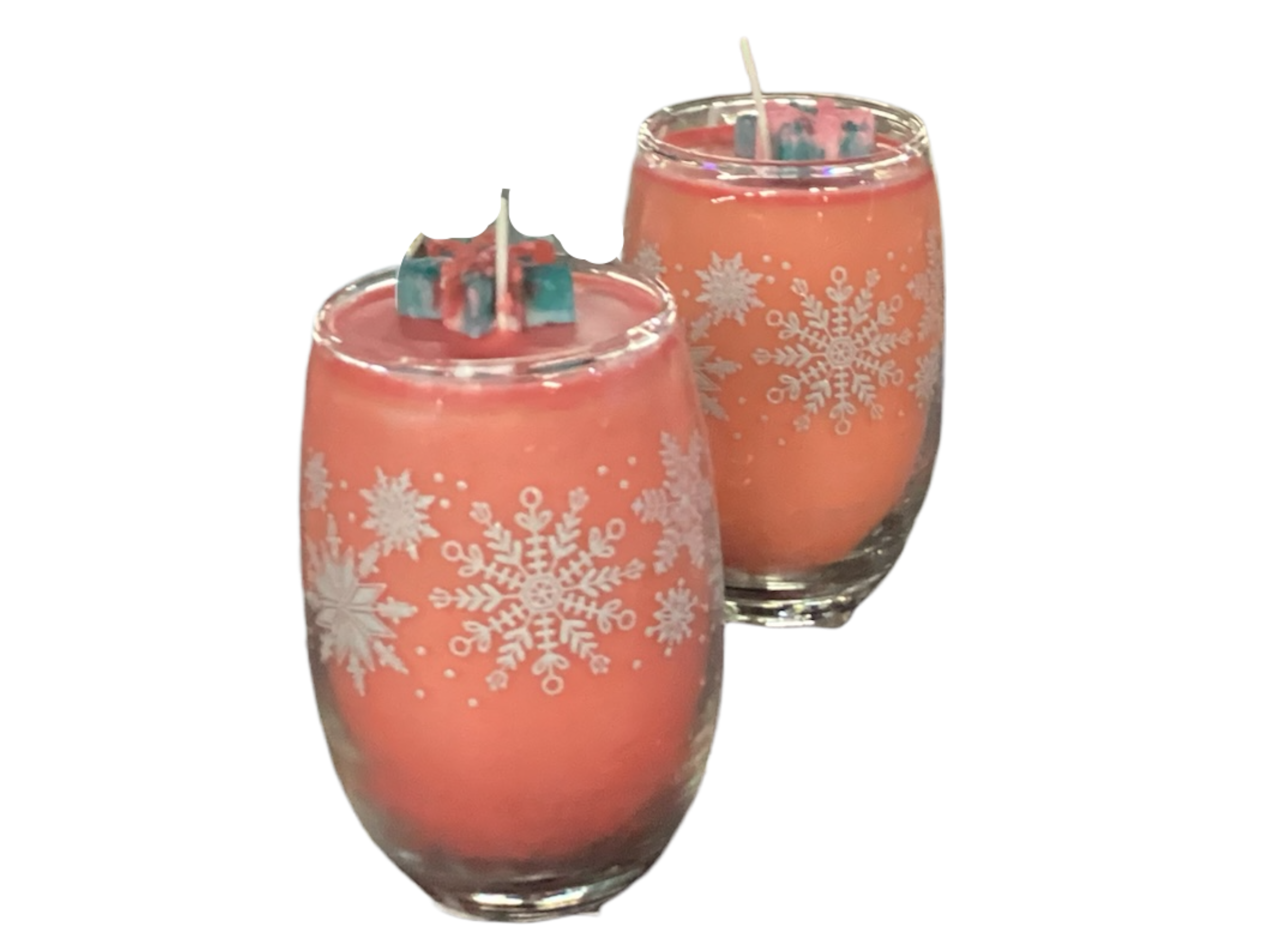Snowflake Glass Candles