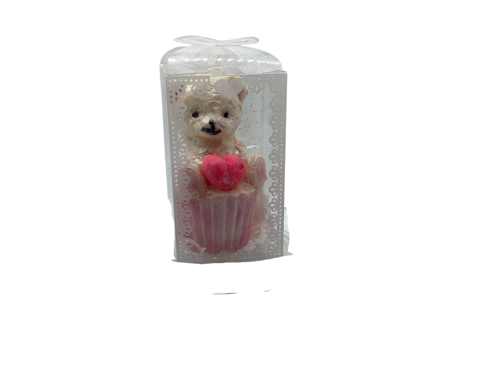 Cupcake Bear Candle